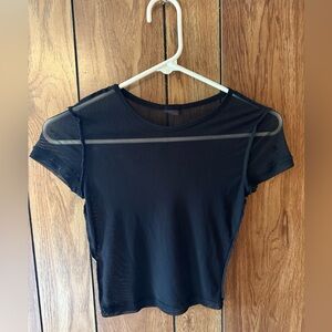 Black Sheer Mesh Top